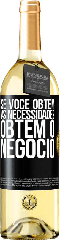 29,95 € Envio grátis | Vinho branco Edição WHITE Se você obtém as necessidades, obtém o negócio Etiqueta Preta. Etiqueta personalizável Vinho jovem Colheita 2024 Verdejo