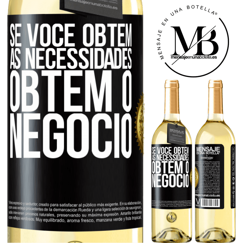 29,95 € Envio grátis | Vinho branco Edição WHITE Se você obtém as necessidades, obtém o negócio Etiqueta Preta. Etiqueta personalizável Vinho jovem Colheita 2023 Verdejo