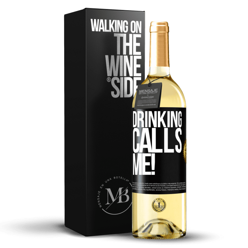 29,95 € Free Shipping | White Wine WHITE Edition drinking calls me! Black Label. Customizable label Young wine Harvest 2023 Verdejo