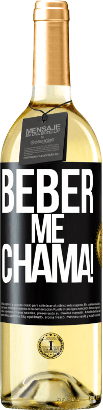 29,95 € Envio grátis | Vinho branco Edição WHITE beber me chama! Etiqueta Preta. Etiqueta personalizável Vinho jovem Colheita 2025 Verdejo