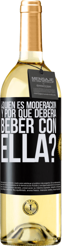 29,95 € Envío gratis | Vino Blanco Edición WHITE ¿Quién es moderación y por qué debería beber con ella? Etiqueta Negra. Etiqueta personalizable Vino joven Cosecha 2024 Verdejo