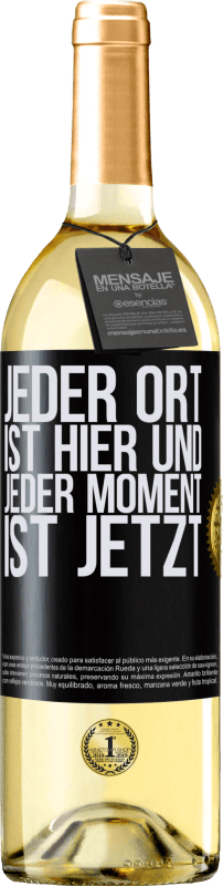 29,95 € | Weißwein WHITE Ausgabe Jeder Ort ist hier und jeder Moment ist jetzt Schwarzes Etikett. Anpassbares Etikett Junger Wein Ernte 2023 Verdejo