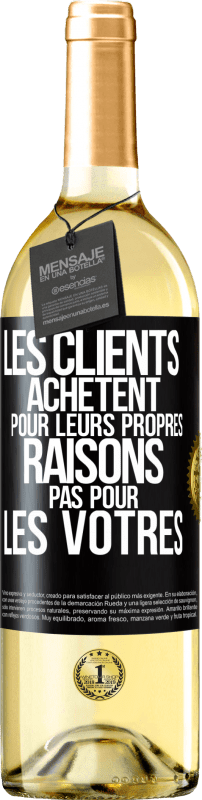 29,95 € | Vin blanc Édition WHITE Les clients achètent pour leurs propres raisons pas pour les vôtres Étiquette Noire. Étiquette personnalisable Vin jeune Récolte 2024 Verdejo