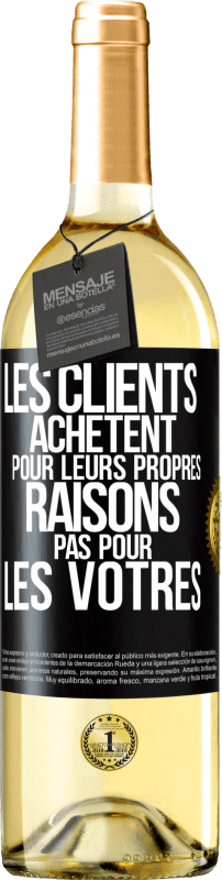 29,95 € Envoi gratuit | Vin blanc Édition WHITE Les clients achètent pour leurs propres raisons pas pour les vôtres Étiquette Noire. Étiquette personnalisable Vin jeune Récolte 2025 Verdejo