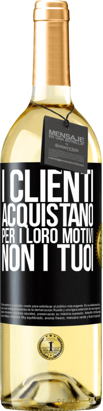 29,95 € Spedizione Gratuita | Vino bianco Edizione WHITE I clienti acquistano per i loro motivi, non i tuoi Etichetta Nera. Etichetta personalizzabile Vino giovane Raccogliere 2025 Verdejo