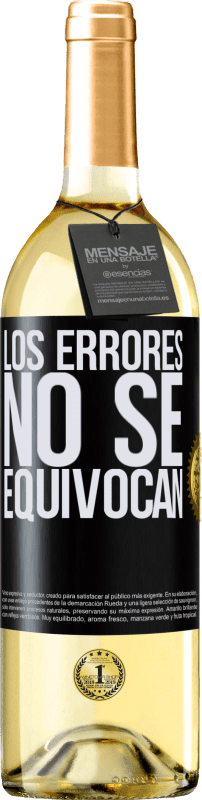 29,95 € | Vino Blanco Edición WHITE Los errores no se equivocan Etiqueta Negra. Etiqueta personalizable Vino joven Cosecha 2024 Verdejo