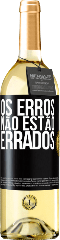 29,95 € | Vinho branco Edição WHITE Os erros não estão errados Etiqueta Preta. Etiqueta personalizável Vinho jovem Colheita 2023 Verdejo