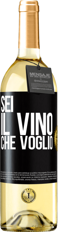 29,95 € | Vino bianco Edizione WHITE Sei il vino che voglio Etichetta Nera. Etichetta personalizzabile Vino giovane Raccogliere 2023 Verdejo