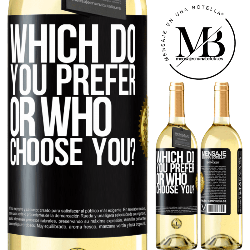 29,95 € Free Shipping | White Wine WHITE Edition which do you prefer, or who choose you? Black Label. Customizable label Young wine Harvest 2023 Verdejo