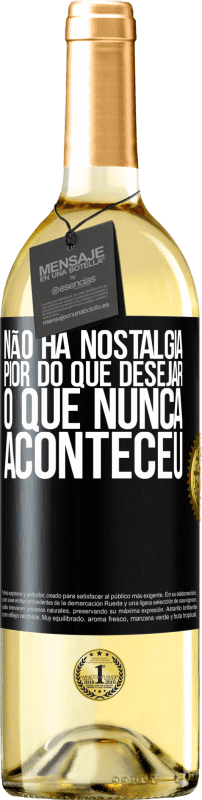 29,95 € | Vinho branco Edição WHITE Não há nostalgia pior do que desejar o que nunca aconteceu Etiqueta Preta. Etiqueta personalizável Vinho jovem Colheita 2025 Verdejo
