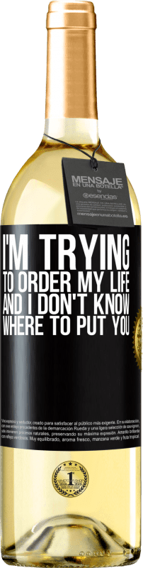 29,95 € | White Wine WHITE Edition I'm trying to order my life, and I don't know where to put you Black Label. Customizable label Young wine Harvest 2023 Verdejo