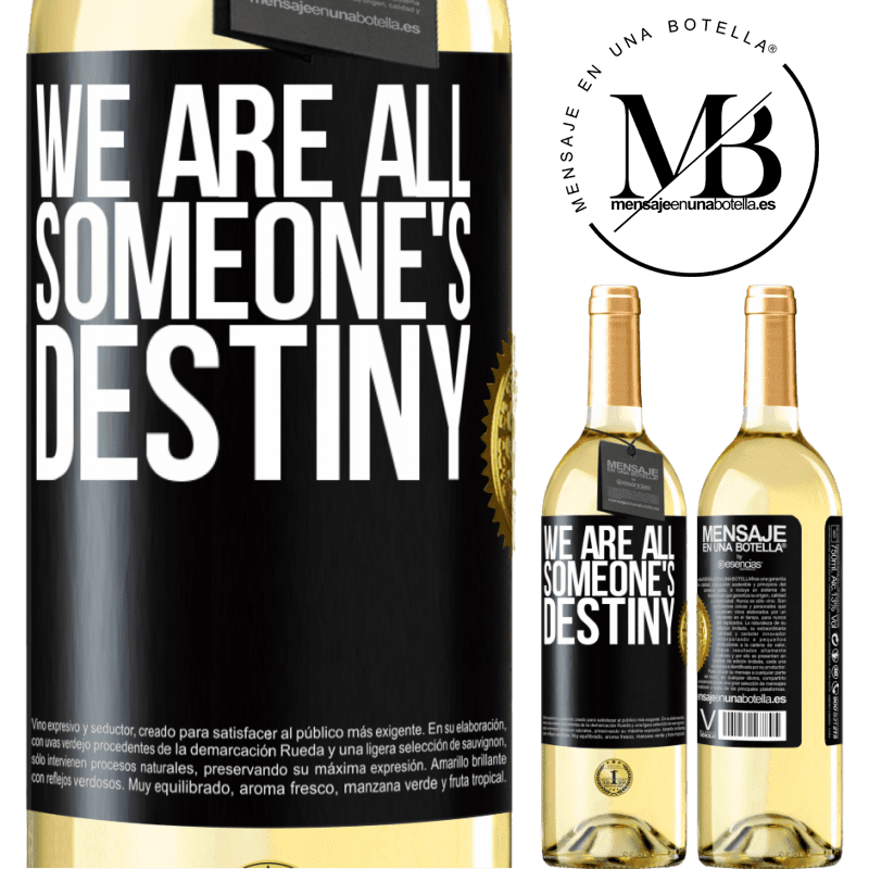 29,95 € Free Shipping | White Wine WHITE Edition We are all someone's destiny Black Label. Customizable label Young wine Harvest 2022 Verdejo