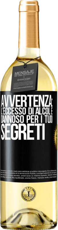 29,95 € | Vino bianco Edizione WHITE Avvertenza: l'eccesso di alcol è dannoso per i tuoi segreti Etichetta Nera. Etichetta personalizzabile Vino giovane Raccogliere 2025 Verdejo
