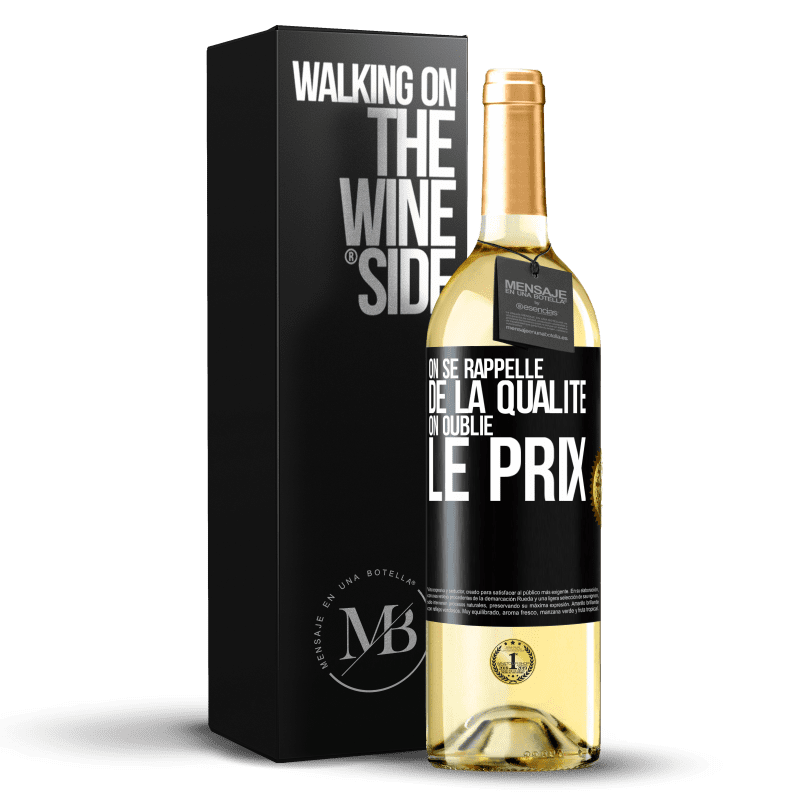 29,95 € Envoi gratuit | Vin blanc Édition WHITE On se rappelle de la qualité, on oublie le prix Étiquette Noire. Étiquette personnalisable Vin jeune Récolte 2025 Verdejo