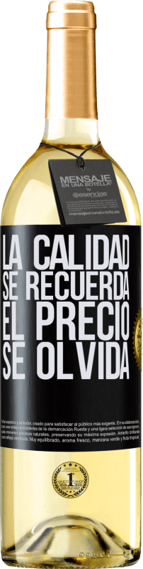 29,95 € | Vino Blanco Edición WHITE La calidad se recuerda, el precio se olvida Etiqueta Negra. Etiqueta personalizable Vino joven Cosecha 2023 Verdejo
