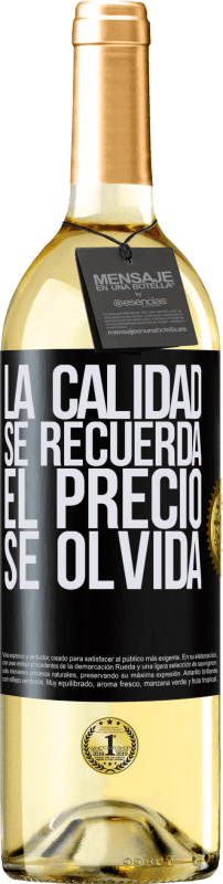 29,95 € | Vino Blanco Edición WHITE La calidad se recuerda, el precio se olvida Etiqueta Negra. Etiqueta personalizable Vino joven Cosecha 2024 Verdejo