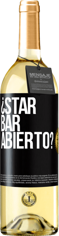 29,95 € | White Wine WHITE Edition ¿STAR BAR abierto? Black Label. Customizable label Young wine Harvest 2024 Verdejo