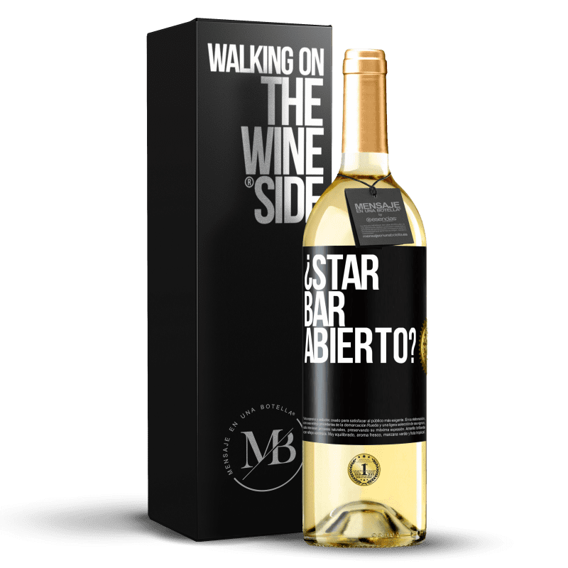 29,95 € 免费送货 | 白葡萄酒 WHITE版 ¿STAR BAR abierto? 黑标. 可自定义的标签 青年酒 收成 2025 Verdejo