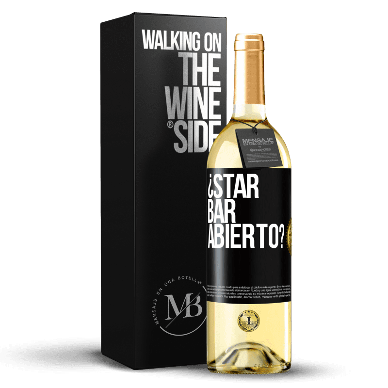29,95 € Free Shipping | White Wine WHITE Edition ¿STAR BAR abierto? Black Label. Customizable label Young wine Harvest 2023 Verdejo