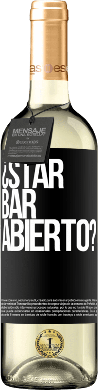 29,95 € | Vin blanc Édition WHITE ¿STAR BAR abierto? Étiquette Noire. Étiquette personnalisable Vin jeune Récolte 2024 Verdejo