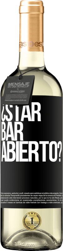29,95 € Envoi gratuit | Vin blanc Édition WHITE ¿STAR BAR abierto? Étiquette Noire. Étiquette personnalisable Vin jeune Récolte 2025 Verdejo