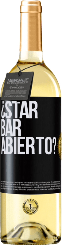 29,95 € | Vino Blanco Edición WHITE ¿STAR BAR abierto? Etiqueta Negra. Etiqueta personalizable Vino joven Cosecha 2024 Verdejo