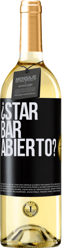 29,95 € | Weißwein WHITE Ausgabe ¿STAR BAR abierto? Schwarzes Etikett. Anpassbares Etikett Junger Wein Ernte 2024 Verdejo