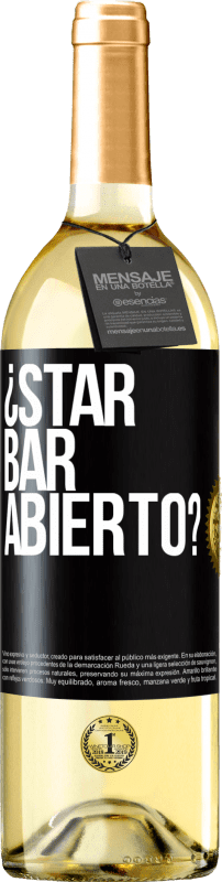 29,95 € | Vino bianco Edizione WHITE ¿STAR BAR abierto? Etichetta Nera. Etichetta personalizzabile Vino giovane Raccogliere 2023 Verdejo