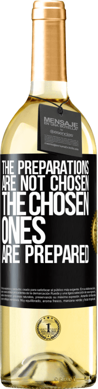 29,95 € Free Shipping | White Wine WHITE Edition The preparations are not chosen, the chosen ones are prepared Black Label. Customizable label Young wine Harvest 2025 Verdejo