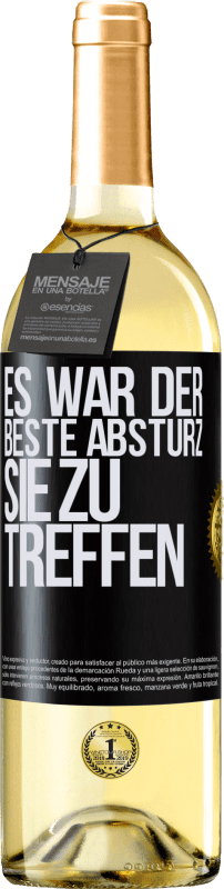 29,95 € | Weißwein WHITE Ausgabe Es war der beste Absturz, Sie zu treffen Schwarzes Etikett. Anpassbares Etikett Junger Wein Ernte 2024 Verdejo