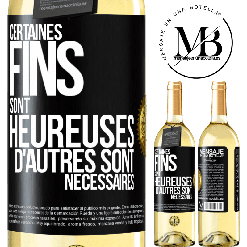 29,95 € Envoi gratuit | Vin blanc Édition WHITE Certaines fins sont heureuses. D'autres sont nécessaires Étiquette Noire. Étiquette personnalisable Vin jeune Récolte 2024 Verdejo