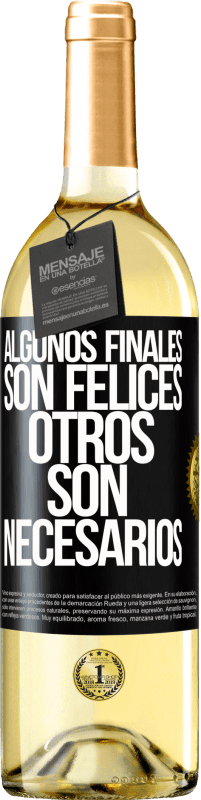 29,95 € | Vino Blanco Edición WHITE Algunos finales son felices. Otros son necesarios Etiqueta Negra. Etiqueta personalizable Vino joven Cosecha 2025 Verdejo