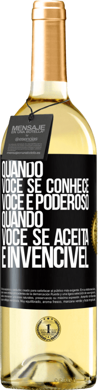 29,95 € | Vinho branco Edição WHITE Quando você se conhece, você é poderoso. Quando você se aceita, é invencível Etiqueta Preta. Etiqueta personalizável Vinho jovem Colheita 2024 Verdejo