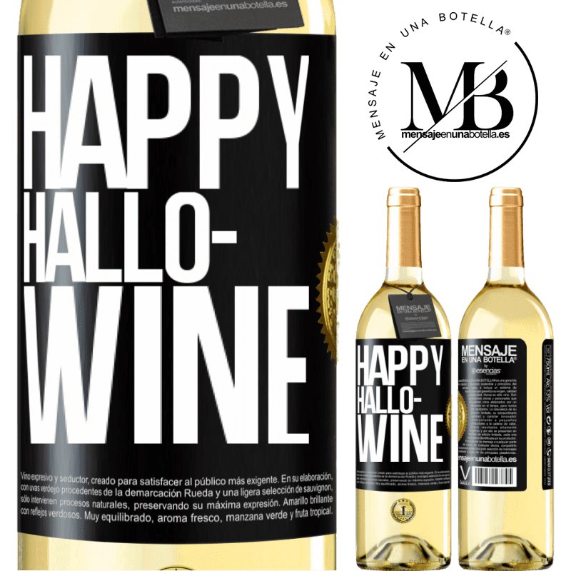 29,95 € Free Shipping | White Wine WHITE Edition Happy Hallo-Wine Black Label. Customizable label Young wine Harvest 2024 Verdejo