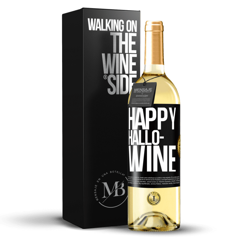 29,95 € Бесплатная доставка | Белое вино Издание WHITE Happy Hallo-Wine Черная метка. Настраиваемая этикетка Молодое вино Урожай 2023 Verdejo