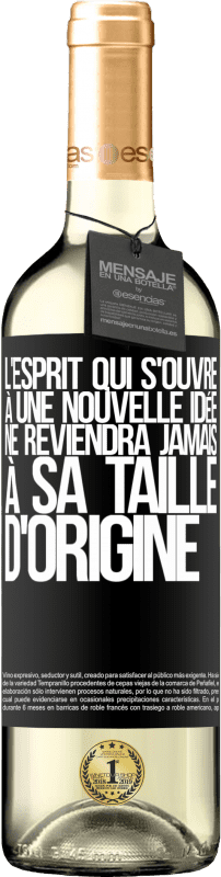 29,95 € | Vin blanc Édition WHITE L'esprit qui s'ouvre à une nouvelle idée ne reviendra jamais à sa taille d'origine Étiquette Noire. Étiquette personnalisable Vin jeune Récolte 2024 Verdejo