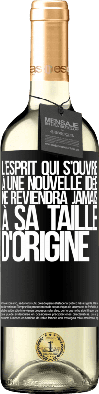 29,95 € | Vin blanc Édition WHITE L'esprit qui s'ouvre à une nouvelle idée ne reviendra jamais à sa taille d'origine Étiquette Noire. Étiquette personnalisable Vin jeune Récolte 2025 Verdejo