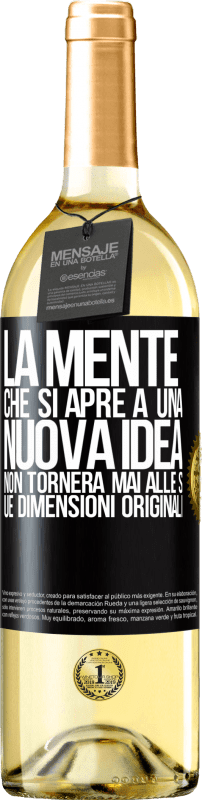 29,95 € | Vino bianco Edizione WHITE La mente che si apre a una nuova idea non tornerà mai alle sue dimensioni originali Etichetta Nera. Etichetta personalizzabile Vino giovane Raccogliere 2024 Verdejo