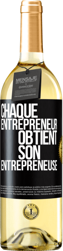 29,95 € | Vin blanc Édition WHITE Chaque entrepreneur obtient son entrepreneuse Étiquette Noire. Étiquette personnalisable Vin jeune Récolte 2024 Verdejo