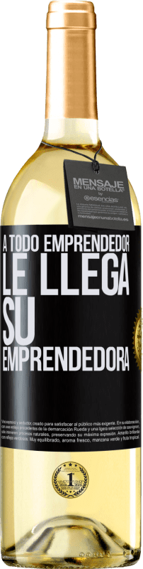 29,95 € | Vino Blanco Edición WHITE A todo emprendedor le llega su emprendedora Etiqueta Negra. Etiqueta personalizable Vino joven Cosecha 2024 Verdejo