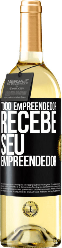 29,95 € | Vinho branco Edição WHITE Todo empreendedor recebe seu empreendedor Etiqueta Preta. Etiqueta personalizável Vinho jovem Colheita 2024 Verdejo