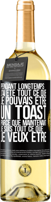 29,95 € | Vin blanc Édition WHITE Pendant longtemps j'ai été tout ce que je pouvais être. Un toast, parce que maintenant je suis tout ce que je veux être Étiquette Noire. Étiquette personnalisable Vin jeune Récolte 2024 Verdejo