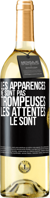 29,95 € | Vin blanc Édition WHITE Les apparences ne sont pas trompeuses. Les attentes le sont Étiquette Noire. Étiquette personnalisable Vin jeune Récolte 2024 Verdejo