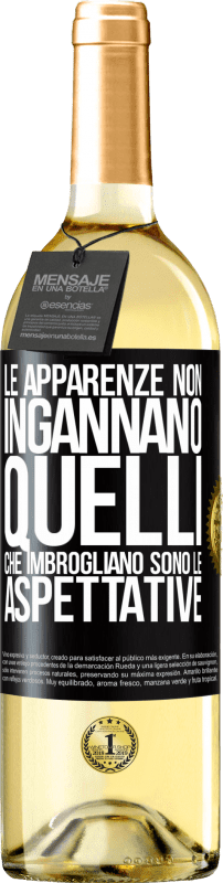 29,95 € | Vino bianco Edizione WHITE Le apparenze non ingannano. Quelli che imbrogliano sono le aspettative Etichetta Nera. Etichetta personalizzabile Vino giovane Raccogliere 2024 Verdejo