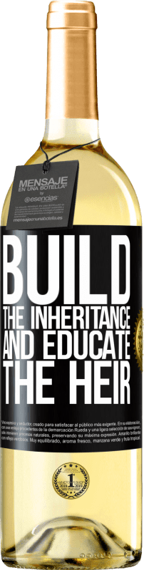 29,95 € | White Wine WHITE Edition Build the inheritance and educate the heir Black Label. Customizable label Young wine Harvest 2024 Verdejo