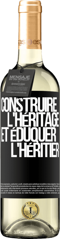 29,95 € | Vin blanc Édition WHITE Construis l'héritage et élève l'héritier Étiquette Noire. Étiquette personnalisable Vin jeune Récolte 2024 Verdejo