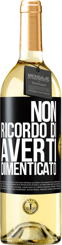 29,95 € | Vino bianco Edizione WHITE Non ricordo di averti dimenticato Etichetta Nera. Etichetta personalizzabile Vino giovane Raccogliere 2024 Verdejo