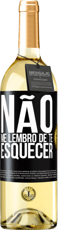 29,95 € | Vinho branco Edição WHITE Não me lembro de te esquecer Etiqueta Preta. Etiqueta personalizável Vinho jovem Colheita 2025 Verdejo