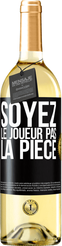 29,95 € Envoi gratuit | Vin blanc Édition WHITE Soyez le joueur pas la pièce Étiquette Noire. Étiquette personnalisable Vin jeune Récolte 2025 Verdejo