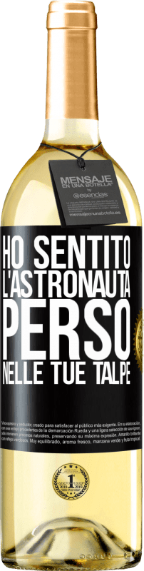 29,95 € | Vino bianco Edizione WHITE Ho sentito l'astronauta, perso nelle tue talpe Etichetta Nera. Etichetta personalizzabile Vino giovane Raccogliere 2024 Verdejo